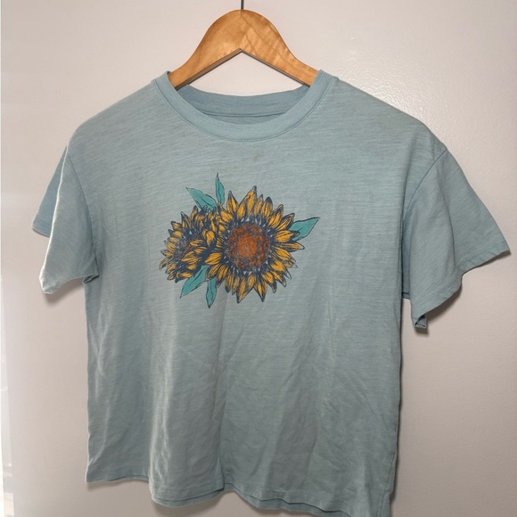 SO Blue Graphic Crop T-Shirt Short Sleeve - Picture 3 of 8